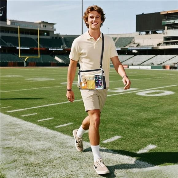 Clear Purse Stadium Approved, Clear Bag with Removable Straps, Coin - Picture 6 of 7